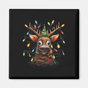 Xmas Familie Vrolijke Kerstboom Lichten Kinder Gra Magneet