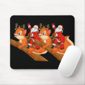 Xmas Family Matching Funny Santa Riding Squirrel C Muismat (Met muis)