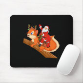 Xmas Family Matching Funny Santa Riding Squirrel C Muismat (Met muis)