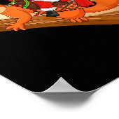 Xmas Family Matching Funny Santa Riding Squirrel C Poster (Hoek)