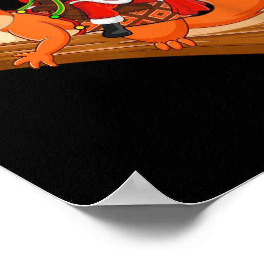 Xmas Family Matching Funny Santa Riding Squirrel C Poster (Hoek)