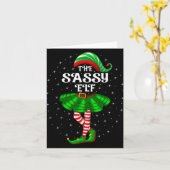 Xmas Family Matching Women Girls Mom The Sy Elf Ch Kaart (Gele Bloem)