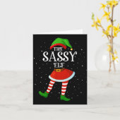 Xmas Family Matching Women Girls The Sy Elf Christ Kaart (Gele Bloem)