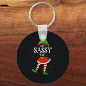 Xmas Family Matching Women Girls The Sy Elf Christ Sleutelhanger (Voorkant)