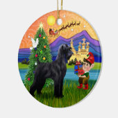 Xmas Fantasy - Giant Black Schnauzer Keramisch Ornament (Links)
