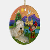 Xmas Fantasy - Soft Coated Wheaten Terrier Keramisch Ornament (Rechts)