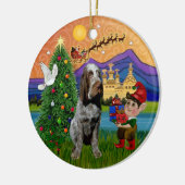 Xmas Fantasy - Spinone Italiano (roan) Keramisch Ornament (Links)