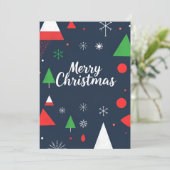 xmas feestdagenkaart (Staand voorkant)