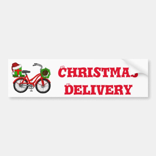 xmas-fiets bumpersticker (Voorkant)