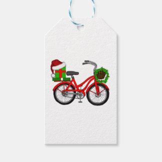 xmas-fiets cadeaulabel