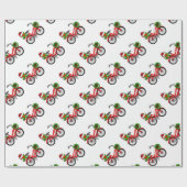 xmas-fiets cadeaupapier (Vlak)