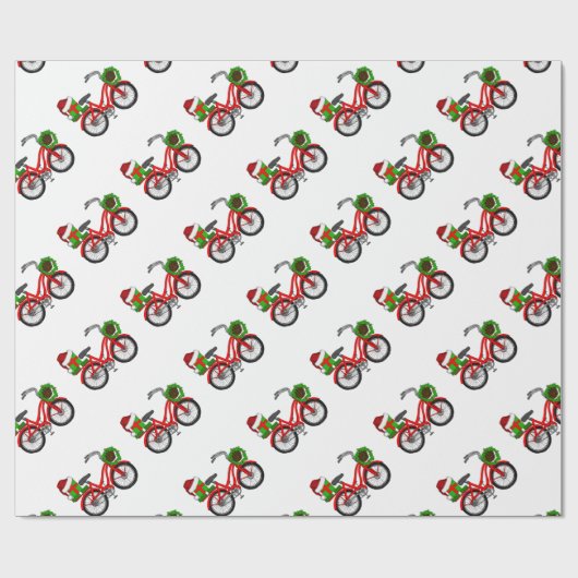 xmas-fiets cadeaupapier (Vlak)