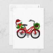 xmas-fiets feestdagenkaart (Voorkant / Achterkant)