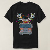 Xmas Fire Truck Reindekerstebrandblusser T-S T-shirt (Design voorkant)