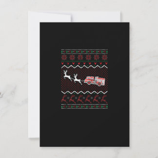 Xmas Fire Truck Ugly met Kerstmis Kaart