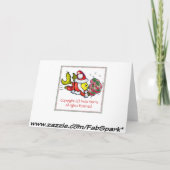 Xmas Fish - grappig leuk kerst Wenskaart Feestdagen Kaart (Achterkant)