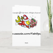 Xmas Fish - grappig leuk kerst Wenskaart Feestdagen Kaart (Achterkant)