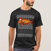 Xmas Fish Santa Hat Cubera Snapper Ugly Kerstmis T-shirt (Voorkant)