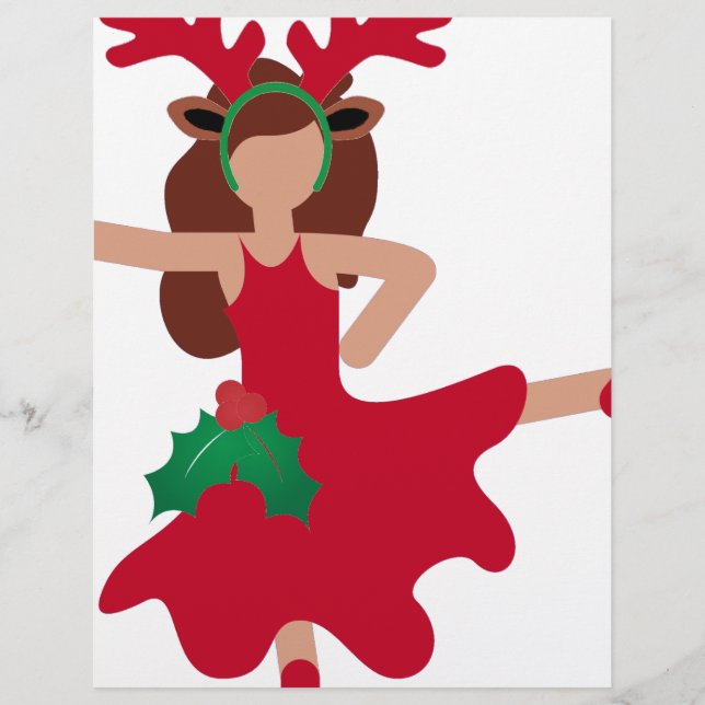 xmas flamenco dancer emoji (Voorkant)