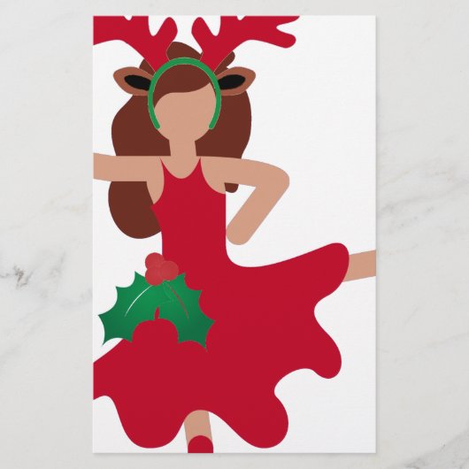 xmas flamenco dancer emoji briefpapier (Voorkant)
