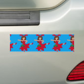xmas flamenco dancer emoji bumpersticker (Op auto)