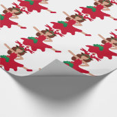 xmas flamenco dancer emoji cadeaupapier (Hoek)
