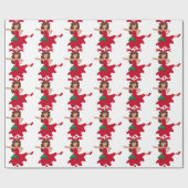 xmas flamenco dancer emoji cadeaupapier (Vlak)
