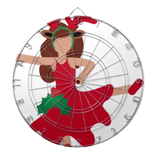 xmas flamenco dancer emoji dartbord (Voorkant)