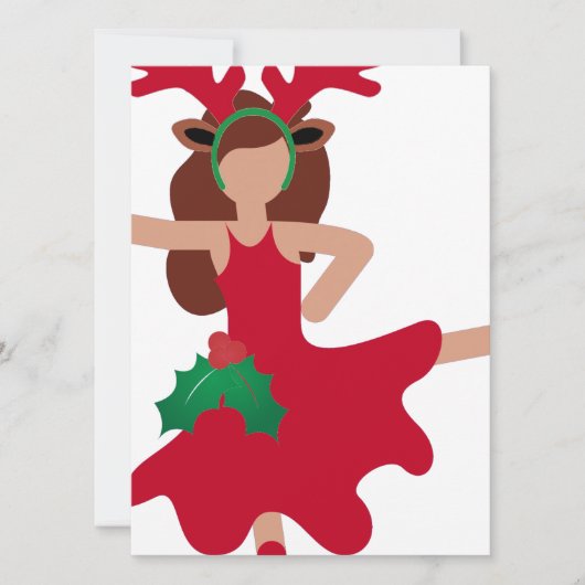 xmas flamenco dancer emoji feestdagenkaart (Voorkant)