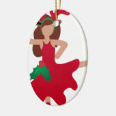 xmas flamenco dancer emoji keramisch ornament (Links)
