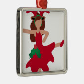 xmas flamenco dancer emoji metalen ornament (Rechts)