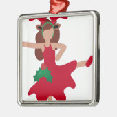 xmas flamenco dancer emoji metalen ornament (Links)