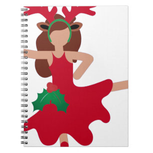 xmas flamenco dancer emoji notitieboek