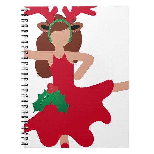 xmas flamenco dancer emoji notitieboek (Voorkant)