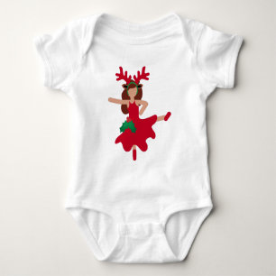 xmas flamenco dancer emoji romper