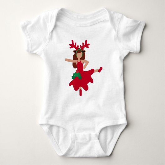 xmas flamenco dancer emoji romper (Voorkant)