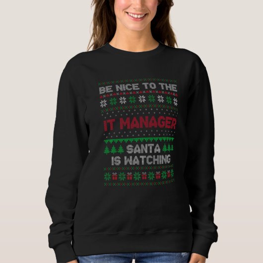 Xmas For IT Manager IT Manager Ugly Christmas Trui (Voorkant)