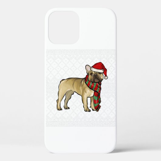 Xmas French Bulldog Santa Claus Pet Ugly Kerstmis Case-Mate iPhone Case (Achterkant)