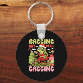 Xmas Funny Frog Meme Christmas Sagging But Still G Sleutelhanger (Voorkant)