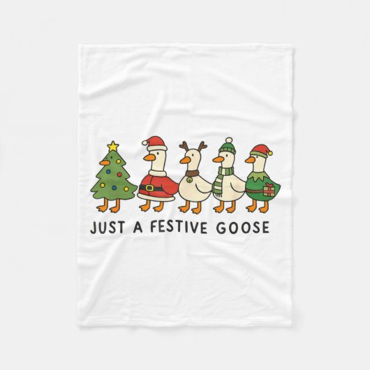 Xmas Funny Silly Goose Christmas Pjs Just A Festiv Fleece Deken (Voorkant)