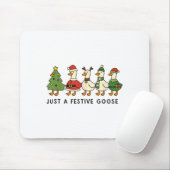 Xmas Funny Silly Goose Christmas Pjs Just A Festiv Muismat (Met muis)