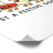 Xmas Funny Silly Goose Christmas Pjs Just A Festiv Poster (Hoek)