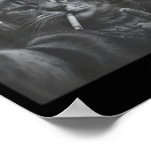 Xmas Funny Smoking Cat Cigarette Kitty Gen Z Meme Poster (Hoek)