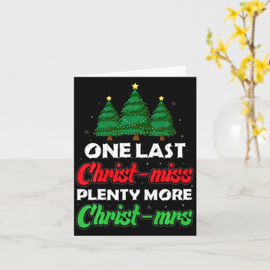 Xmas Future Bride Wife New Fiance Funny Engagement Kaart (Gele Bloem)