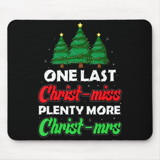 Xmas Future Bride Wife New Fiance Funny Engagement Muismat (Voorkant)