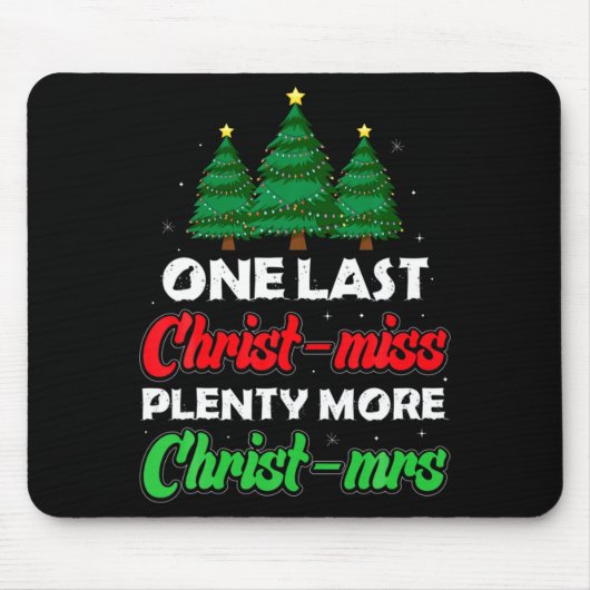 Xmas Future Bride Wife New Fiance Funny Engagement Muismat (Voorkant)