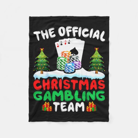 Xmas Gambling Team - Funny Gambling Gambler Christ Fleece Deken (Voorkant)