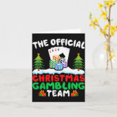 Xmas Gambling Team - Funny Gambling Gambler Christ Kaart (Gele Bloem)