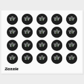 Xmas geeft de kool van pa Elf Ronde Sticker (Vel)