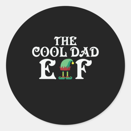 Xmas geeft de kool van pa Elf Ronde Sticker (Voorkant)